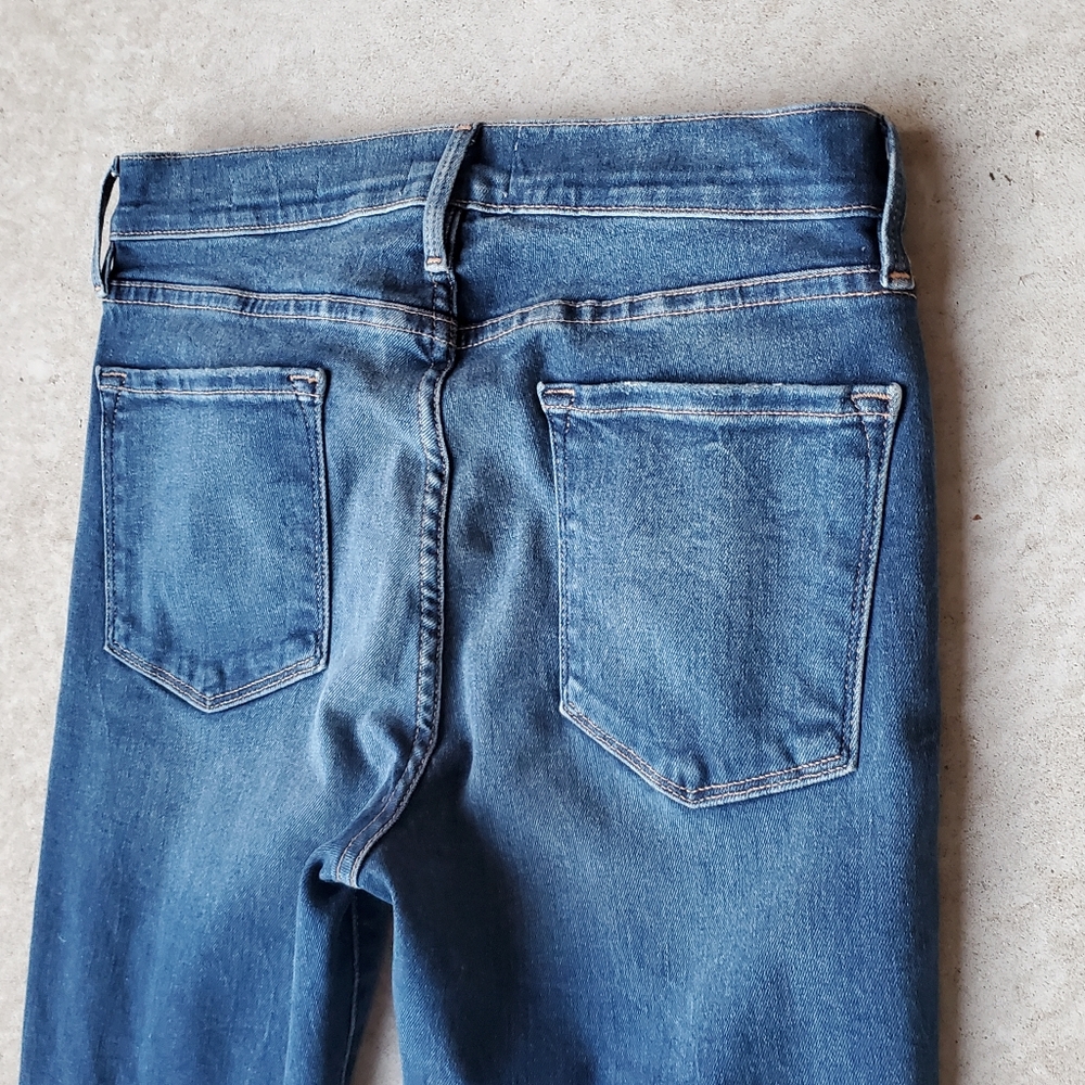 NWOT Frame Denim 30 Boho Western Rodeo Mid Rise Le Flare Kick Flare Fray Jeans - Picture 9 of 16